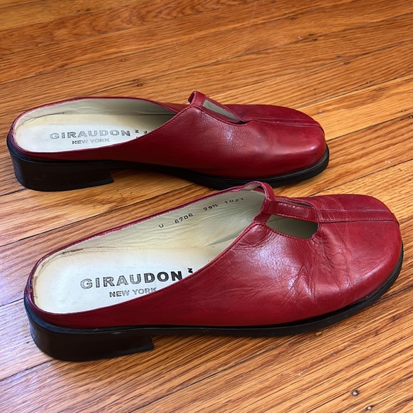 giraudon Shoes - Vintage red Giraudon mules size 39.5